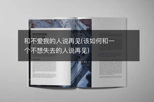 和不爱我的人说再见(该如何和一个不想失去的人说再见)