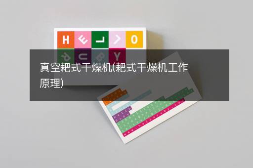 真空耙式干燥机(耙式干燥机工作原理)