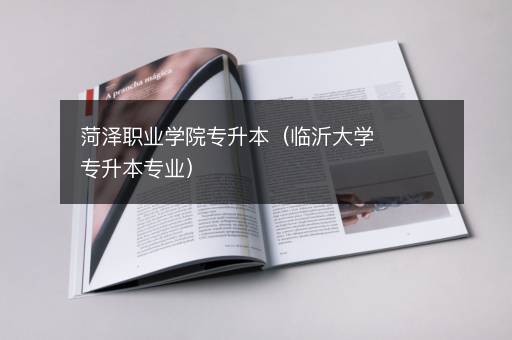菏泽职业学院专升本（临沂大学专升本专业）