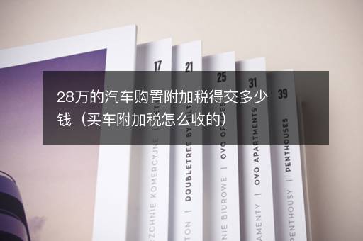28万的汽车购置附加税得交多少钱（买车附加税怎么收的）