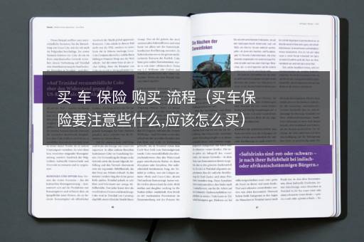 买 车 保险 购买 流程（买车保险要注意些什么,应该怎么买）